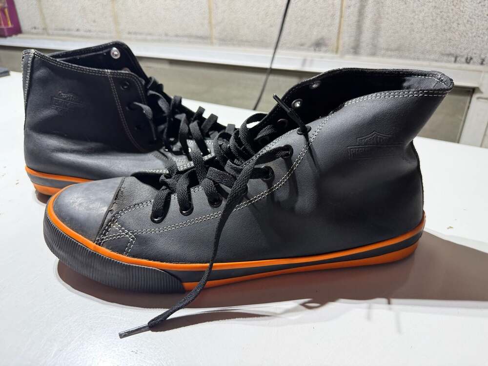 Harley-Davidson Men's Nathan Vulcanized Leather High-Top Sneakers